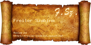 Freiler Szabina névjegykártya