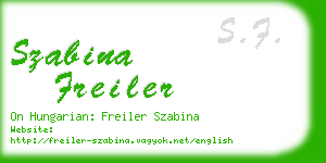 szabina freiler business card